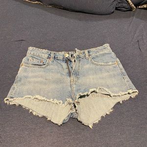 Raw Hem Jean Shorts